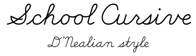 SchoolCursive - D'Nealian style