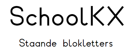 SchoolKX - staand blokschrift