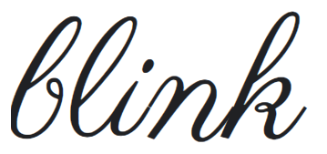 Het woord 'blink' in font Parisienne
