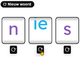 een fruitmachine met letters